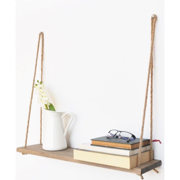 Abstraktes Wandregal 35 - Nussbaum