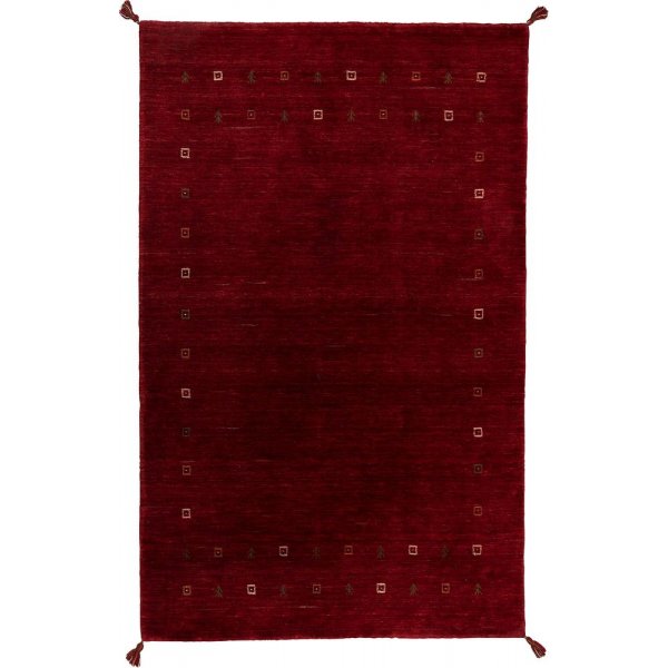 Handgewebter Wollteppich Gabbeh - Rot