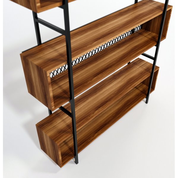 Araf Bcherregal 140 cm - Walnuss