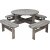 Rondo-Mbelgruppe - Gartenbank & Tisch in einem - Grau + Mbelpflegeset fr Textilien