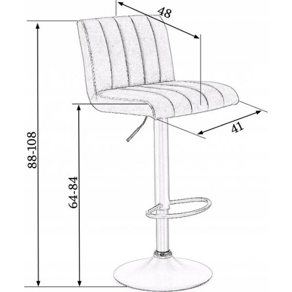 Elfrieda Barhocker aus braunem Vintage-PU