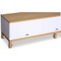 Alvaret Medienbank 188 cm - Eiche gelt / Wei