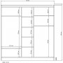 Inci Kleiderschrank 175 x 50 x 210 cm - Wei