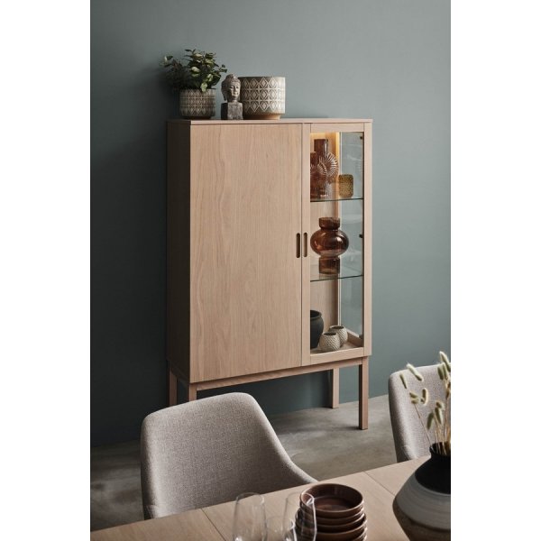 Vitrine \\\"Olivia\\\" - wei pigmentierte Eiche