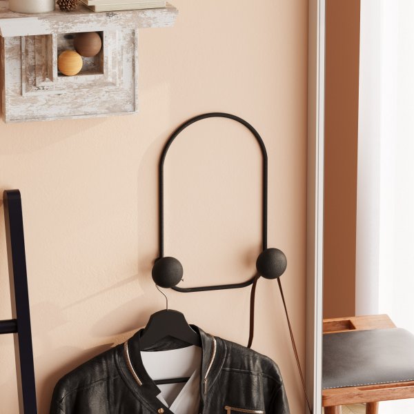 Frosch-Kleiderbgel - Schwarz