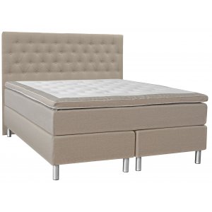 Nova Boxspringbett 7-Zonen Pocket (Beige) inklusive Kopfteil - Breite whlbar