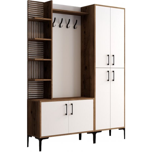 Viyana Flurmöbel 150 cm - Nussbaum/weiß Viyana Flurmöbel 150 cm - Nussbaum/weiß