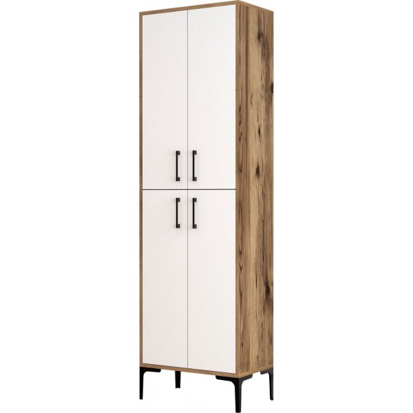 Berlin Schuhschrank - Nussbaum/wei