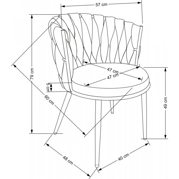 Cadeira Esszimmerstuhl 516 - Hellbeige Cadeira Esszimmerstuhl 516 - Hellbeige