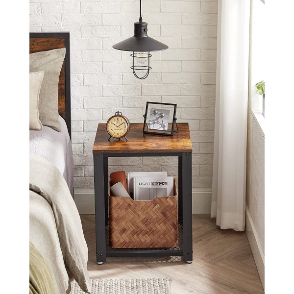 Freddie Beistelltisch 45 x 45 cm - Braun/Schwarz