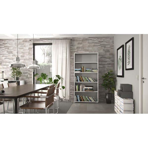 Prima Bücherregal mit 5 Fächern - Weiß Prima Bücherregal mit 5 Fächern - Weiß