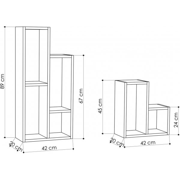 B�cherregal Sule - Eiche