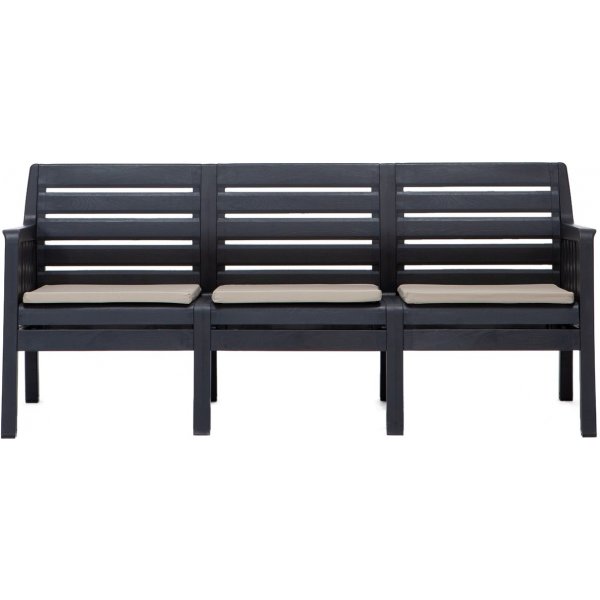 Lara 3-Sitzer-Sofa - Anthrazit Lara 3-Sitzer-Sofa - Anthrazit