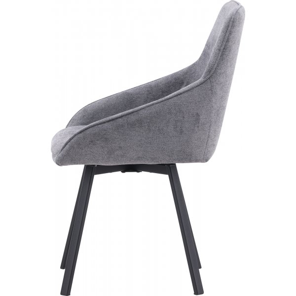 Rosie Esszimmerstuhl - Grau/Schwarz