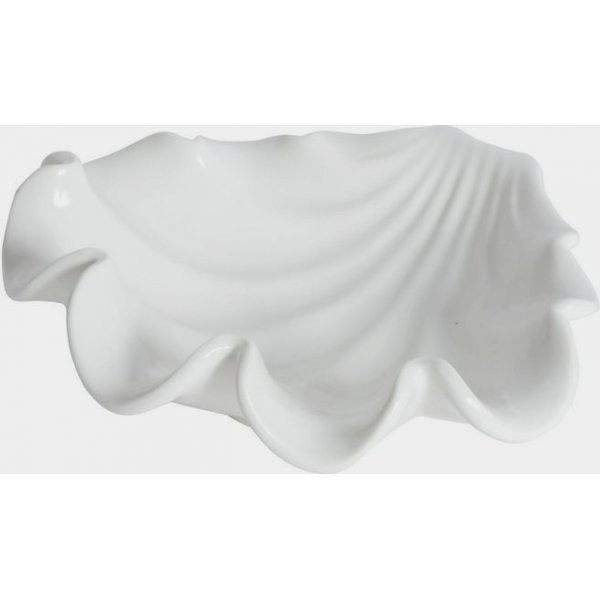 Muschel-Servierplatte 16 cm - Wei