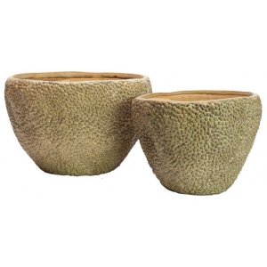 Kobe Set mit 2 niedrigen Tpfen - Keramik
