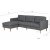 Diwan-Sofa, wendbar, grau Firenze