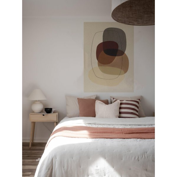 Ovale Motorhaube 100 x 127 cm - Beige