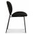 Rondo-Stuhl aus schwarzem Samt