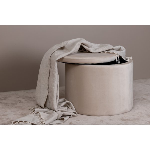 Sitzpuff Jabar - Samt in Beige Sitzpuff Jabar - Samt in Beige