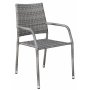 Outdoor-Gruppe: 8 Sthle und Teakholztisch 210 x 90 cm