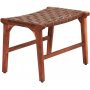 Porto Bello Hocker Teak / Anilinleder