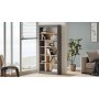 Luvio Bcherregal 19 - Eiche/Silber