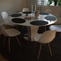 Kundenbild Cecilia runt Esstisch Ø150 cm - weiß (Hochglanz)