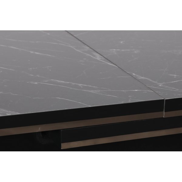 Estrela Esstisch 120-180 x 79 cm - Schwarz/Silber Estrela Esstisch 120-180 x 79 cm - Schwarz/Silber