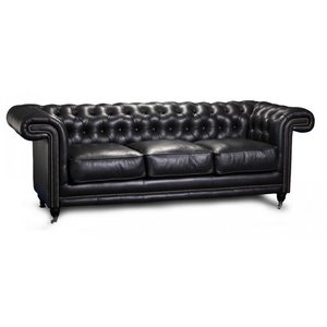 Chesterfield Manchester 3-Sitzer Ledersofa - frei whlbare Farbe