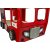 Etagenbett des Feuerwehrautos Alfon - 90x190 cm + Verkehrsmatte