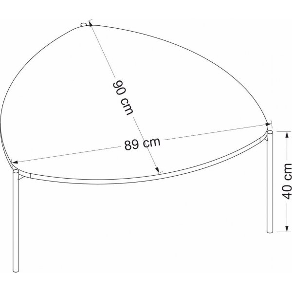 Lenny Couchtisch 90 x 89 cm - Anthrazit