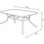 Gartentisch Antony - Graues Metall / Glas