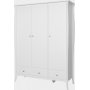 Barock-Kleiderschrank mit 3 Tren - Wei