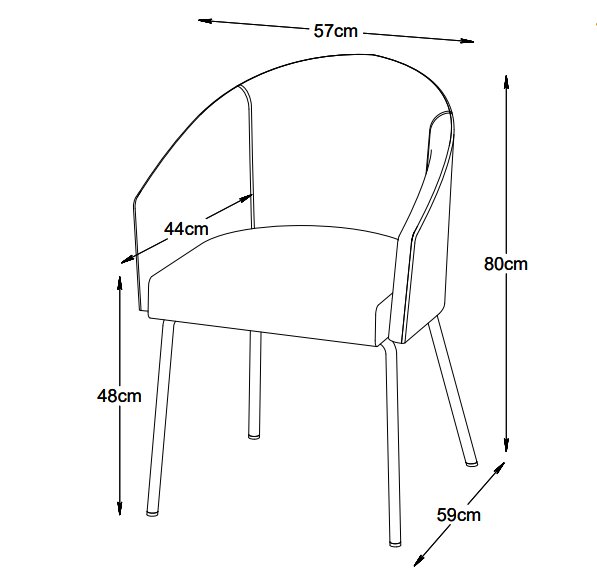 Erik Stuhl aus gelbem Stoff