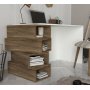 Jenga Schreibtisch 130x60 cm - Wei/Walnuss