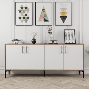 Kyiv Sideboard 180 cm - Nussbaum/wei