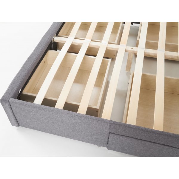 Libbie Bett mit Stauraum - grau