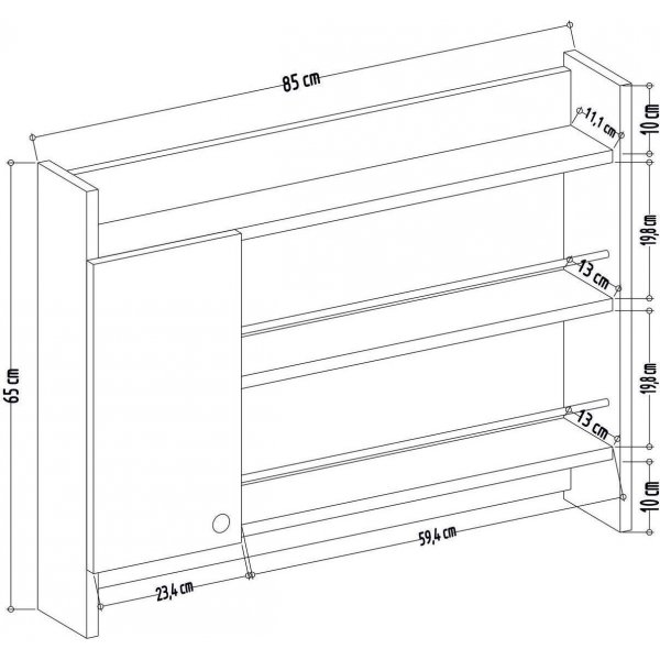 Knerr Wandregal - Eiche