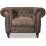 Ashford Chesterfield Sessel - braunes koleder