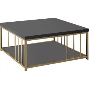 Zenn Couchtisch 90 x 90 cm - Anthrazit/Gold