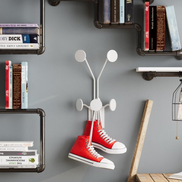 Giraffen-Kleiderbügel - Weiß Giraffen-Kleiderbügel - Weiß