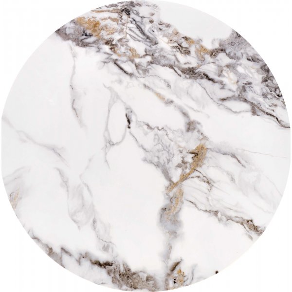 Formosa Couchtisch 60 cm - Weier Marmor/Schwarz