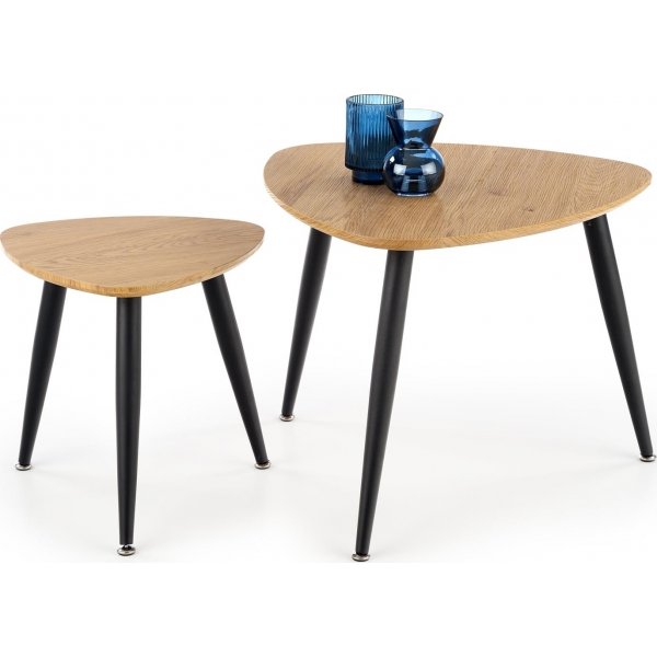 Adaline Couchtisch 40x40 | 60x60 cm - Eiche/schwarz