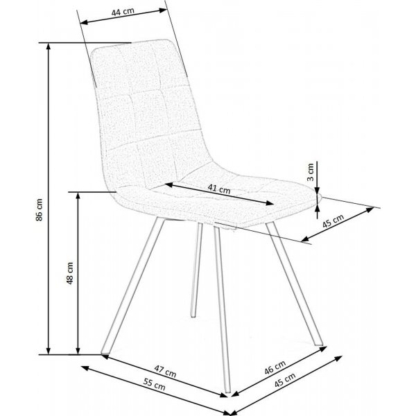 Cadeira Esszimmerstuhl 402 - Beige