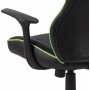 Vayne schwarzer Gaming-Stuhl mit grnen Details