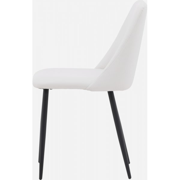 Nachttischstuhl - Weies PU