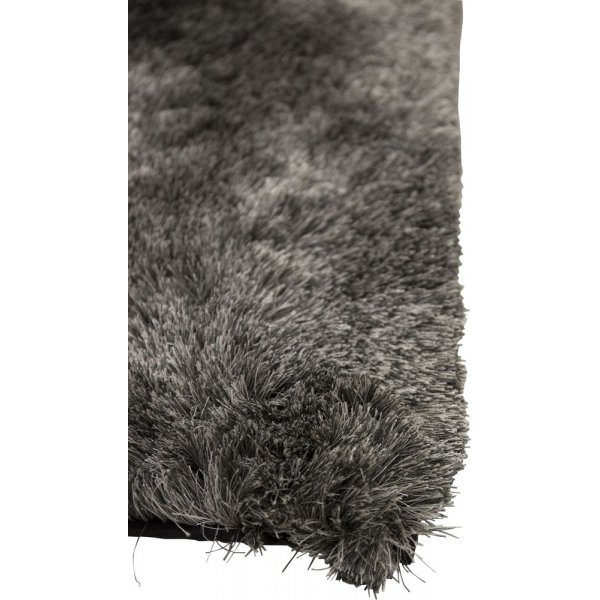 Knüpfteppich Elena - grauer Polyester Knüpfteppich Elena - grauer Polyester