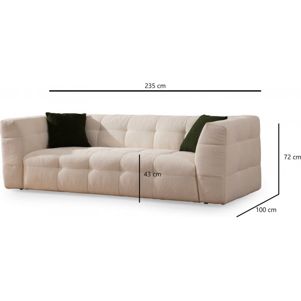 Cady 3-Sitzer-Sofa - Beige Cady 3-Sitzer-Sofa - Beige