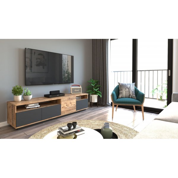 Future Medienbank 5 - Kiefer/anthrazit Future Medienbank 5 - Kiefer/anthrazit